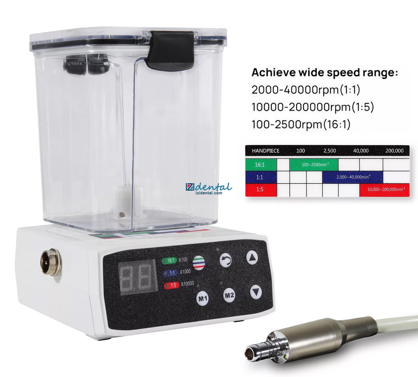 Portable Brushless Dental Micro Motor with Integrated Water Tank