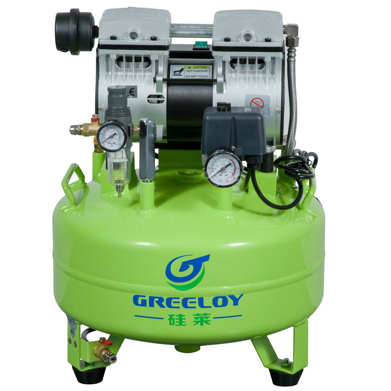 Greeloy 600W Oilless Dental Air Compressor GA-61 One By One