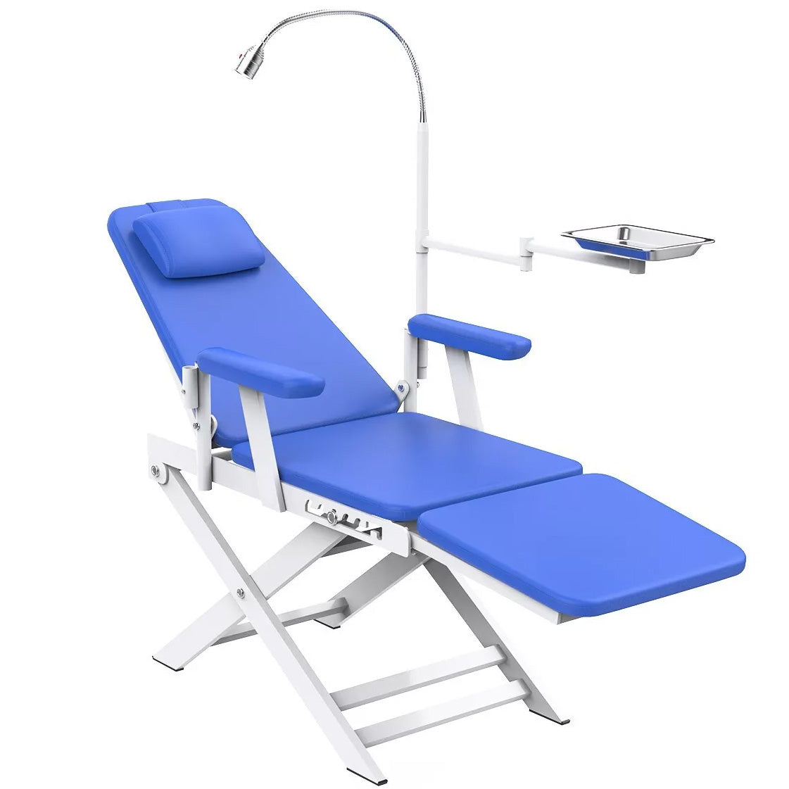 Mobile Dental Chair / Dental Portable Folding Chair with LED Light & Dental Tray
