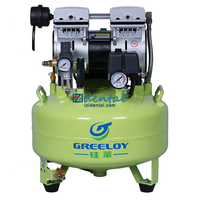 Greeloy GA-61X Oil-Free Mini Dental Air Compressor With Silent Cabinet