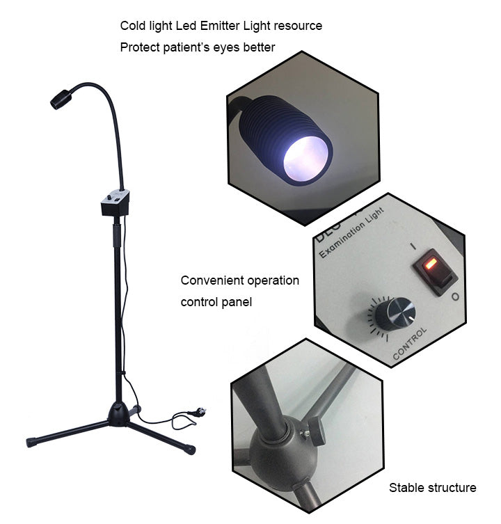 Greeloy GU-P102 Portable Foldable Dental Operating Light Movable LED Exam Examination Lamp