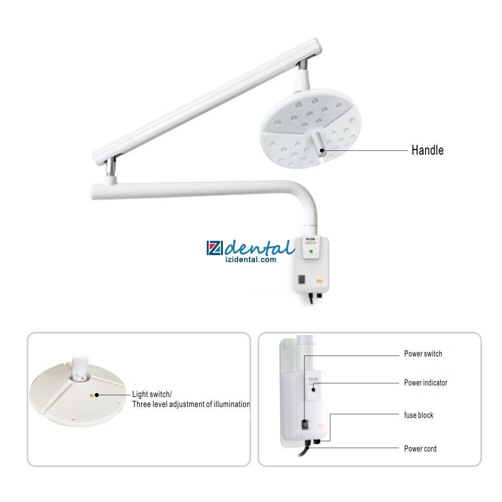 KWS KD-2018B-1 Dental 36W LED Shadowless Lamp Surgical Light Wall-Mounted Type