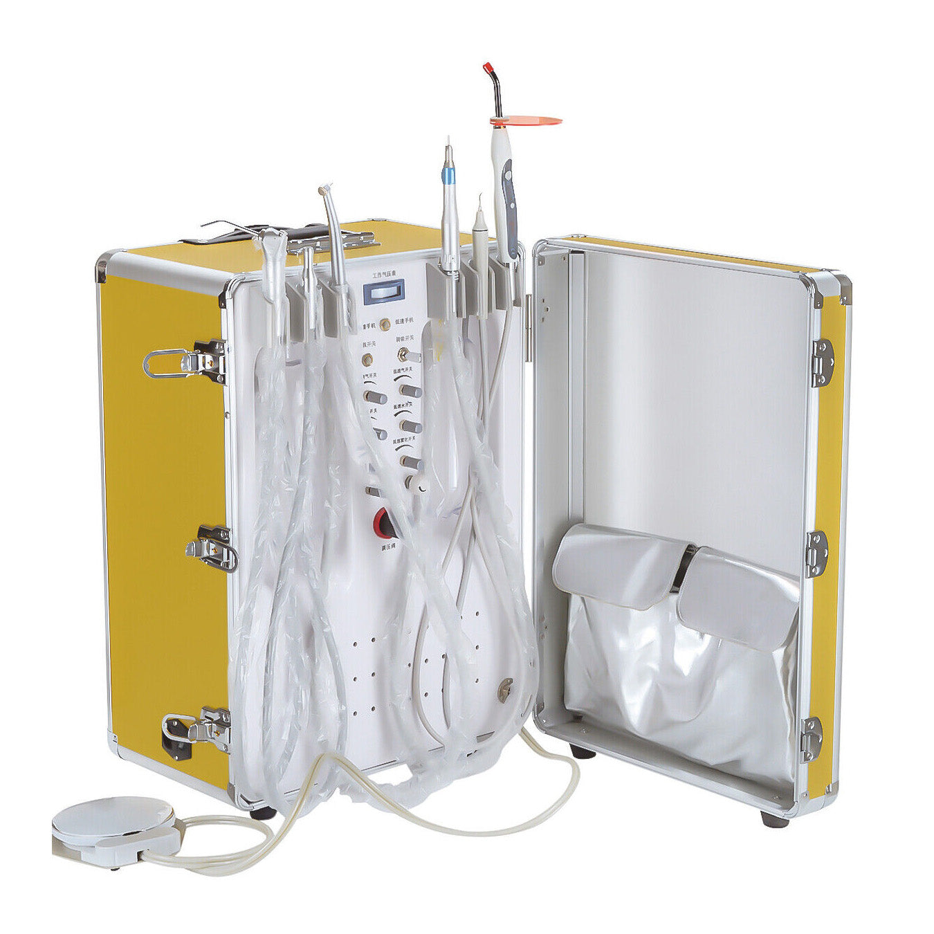 Portable Mobile Dental Unit XS-341 with Compressor + Curing Light + Ultrasonic Scaler 4H