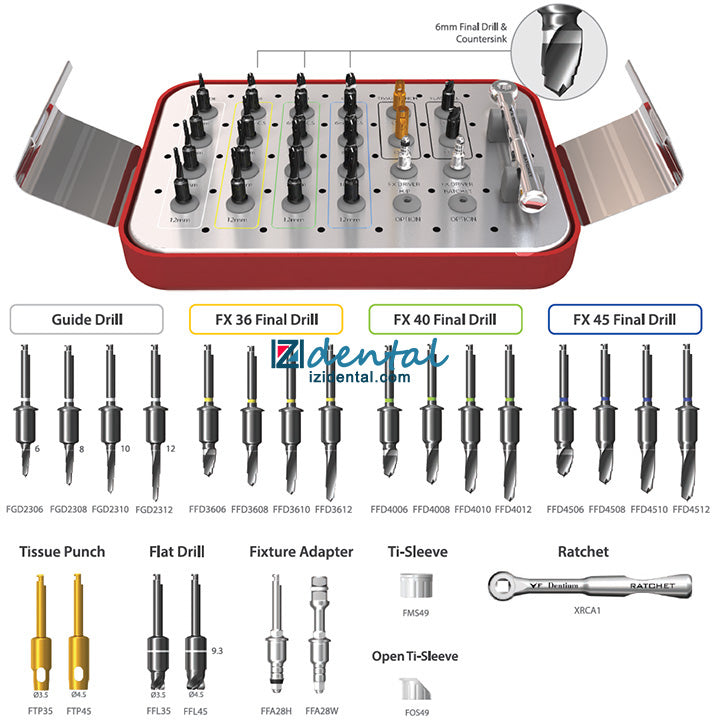 Dentium XGSFK Kit (Digital Guide Surgery Full Kit) Dental Implant Instrument Kit