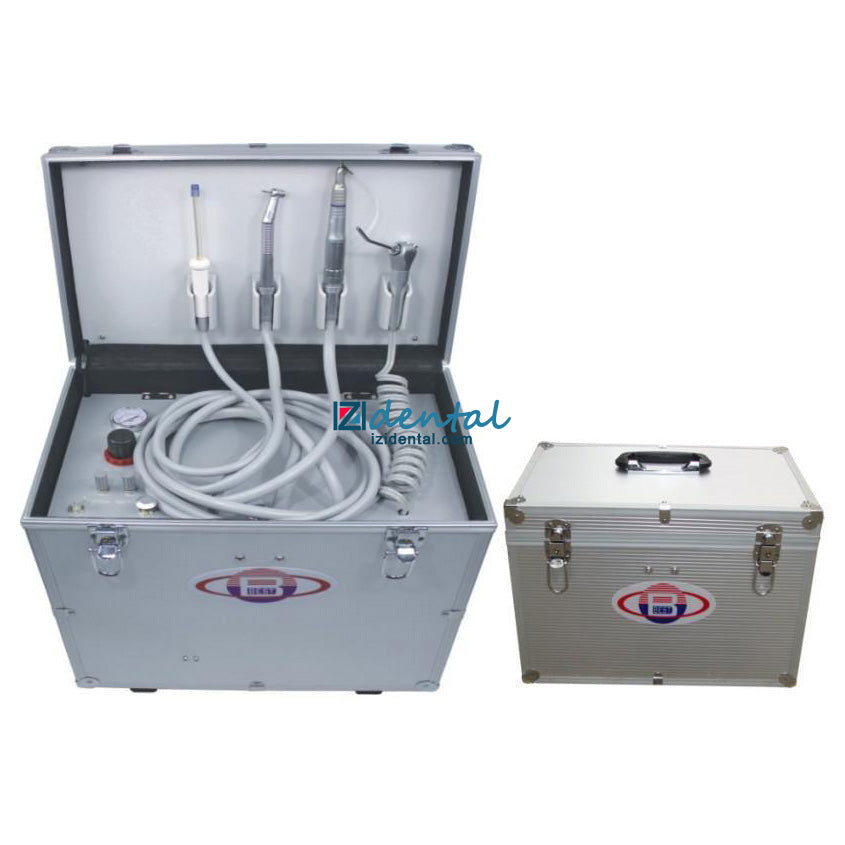 BEST BD402 Portable Dental Unit With Air Compressor +Suction System + Dental Air Syringe